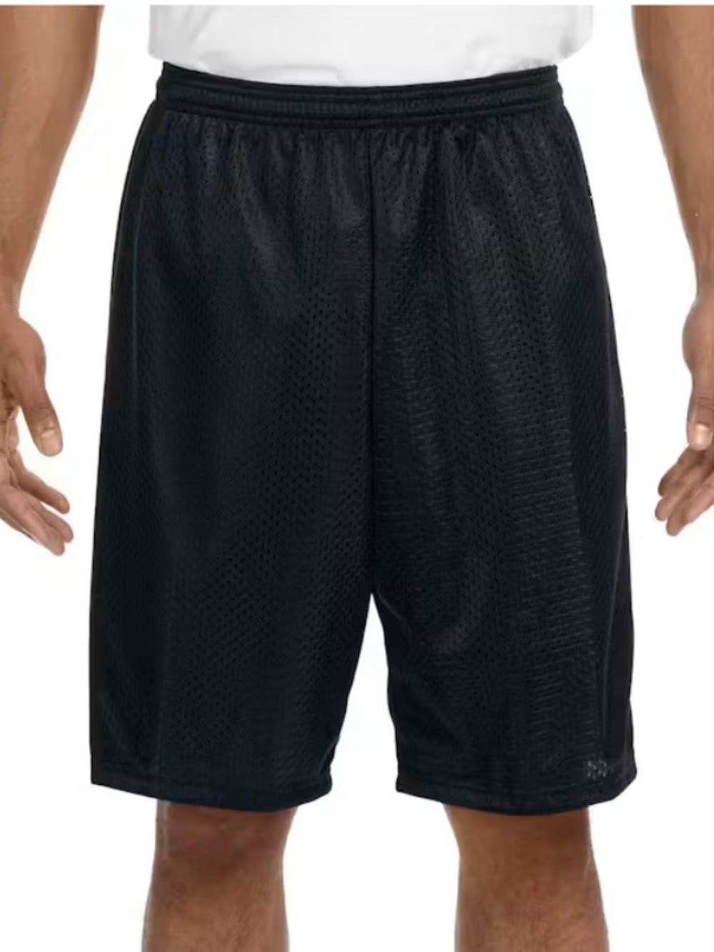 A4 Men's Black Athletic Performance Mesh Shorts Size Large
